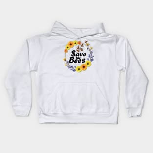 Save The Bees Project Nature Earth Global Warming Kids Hoodie